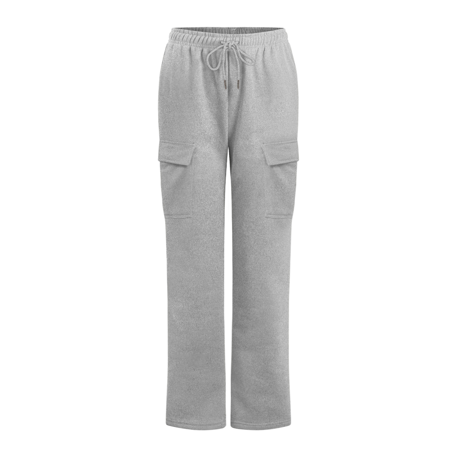thumbnail image 4 of Pantalones de chándal anchos con forro polar para mujer - Pantalones de yoga de cintura alta con bolsillos - Poliéster - Tallas S-XXXL, 4 of 8